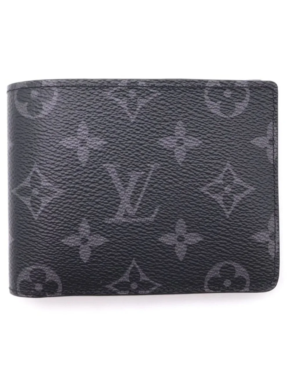 Louis Vuitton Monogram Eclipse Portefeuille Multiple Compact Wallet Bifold Black